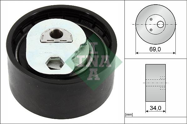 INA 531 0941 10 - Tensioner Pulley, timing belt autospares.lv