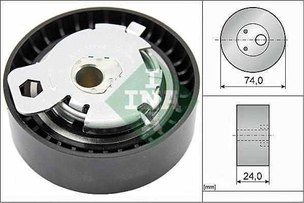 INA 531 0497 10 - Tensioner Pulley, timing belt autospares.lv