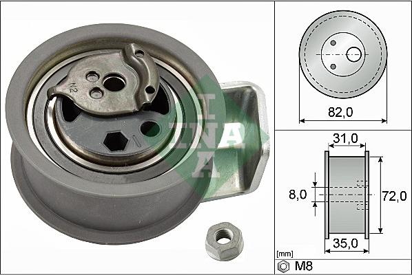 INA 531 0436 20 - Tensioner Pulley, timing belt autospares.lv