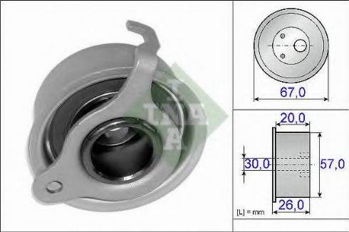 INA 531 0585 20 - Tensioner Pulley, timing belt autospares.lv