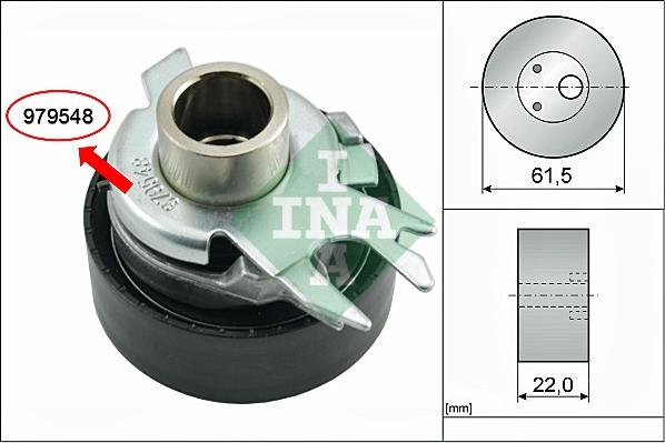INA 531 0525 30 - Tensioner Pulley, timing belt autospares.lv