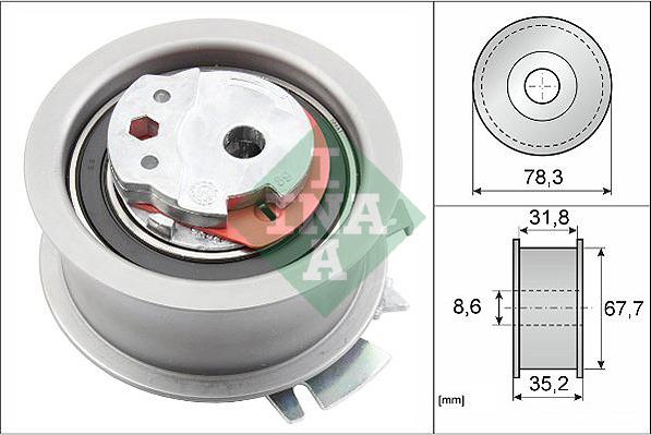 INA 531 0628 30 - Tensioner Pulley, timing belt autospares.lv