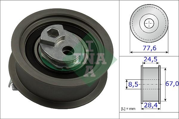 INA 531 0851 10 - Tensioner Pulley, timing belt autospares.lv