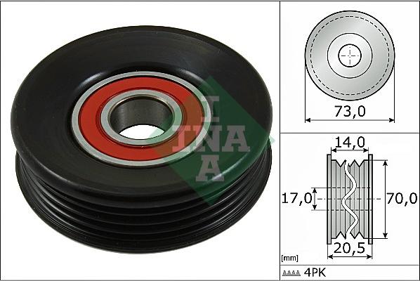 INA 531 0853 10 - Pulley, v-ribbed belt autospares.lv