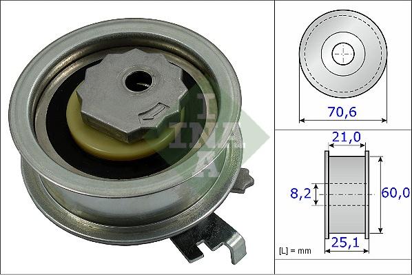 INA 531 0882 10 - Tensioner Pulley, timing belt autospares.lv