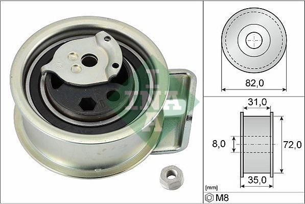 INA 531 0396 20 - Tensioner Pulley, timing belt autospares.lv