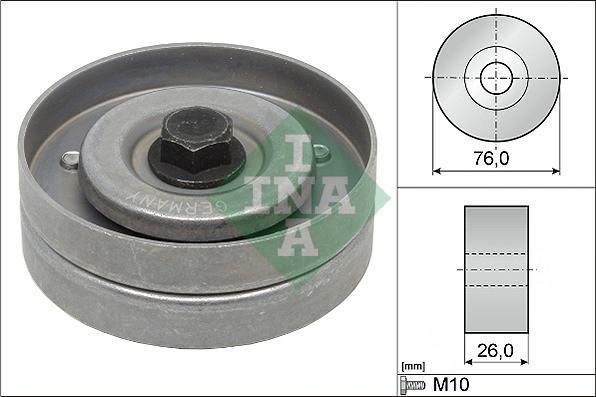 INA 532 0402 30 - Pulley, v-ribbed belt autospares.lv