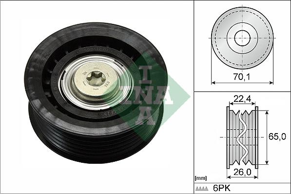 INA 532 0471 10 - Pulley, v-ribbed belt autospares.lv