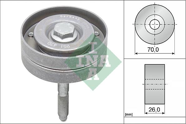 INA 532 0596 10 - Pulley, v-ribbed belt autospares.lv