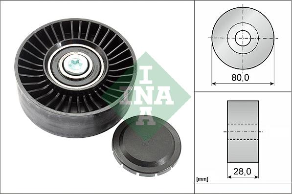 INA 532 0515 10 - Pulley, v-ribbed belt autospares.lv