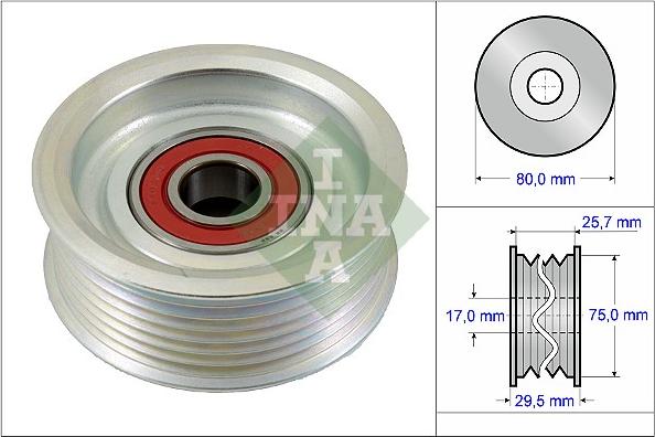 INA 532 0587 10 - Pulley, v-ribbed belt autospares.lv