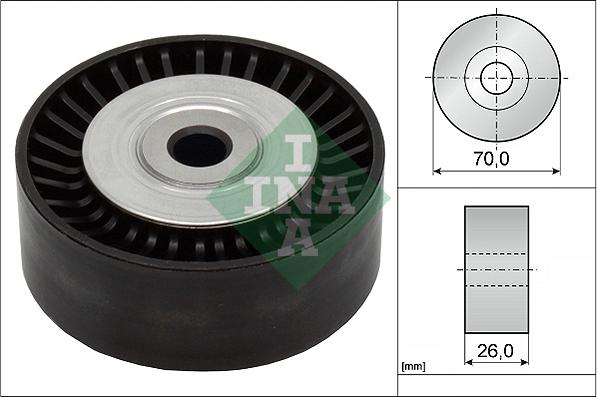 INA 532 0533 10 - Pulley, v-ribbed belt autospares.lv