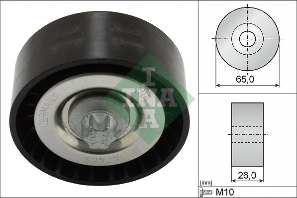 INA 532 0570 10 - Pulley, v-ribbed belt autospares.lv