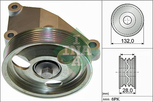 INA 532 0650 10 - Pulley, v-ribbed belt autospares.lv