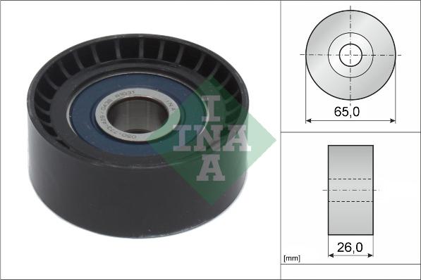 INA 532 0666 10 - Pulley, v-ribbed belt autospares.lv