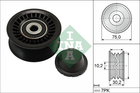 INA 532 0668 10 - Pulley, v-ribbed belt autospares.lv