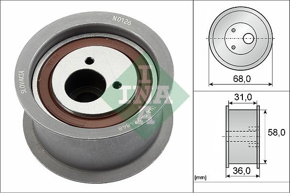 INA 532 0329 10 - Deflection / Guide Pulley, timing belt autospares.lv