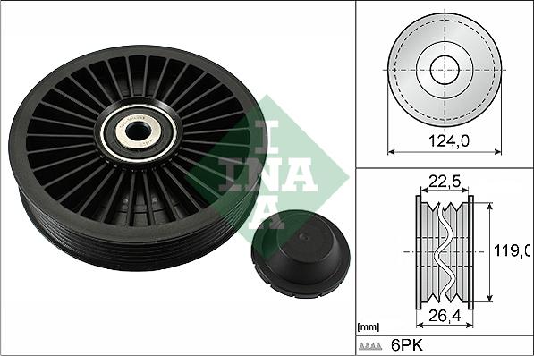 INA 532 0242 10 - Pulley, v-ribbed belt autospares.lv