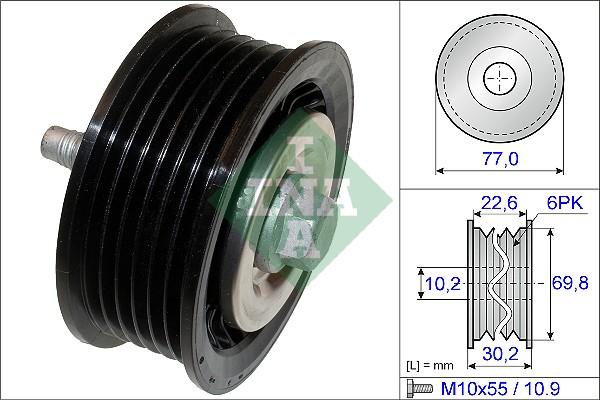 INA 532 0700 10 - Pulley, v-ribbed belt autospares.lv