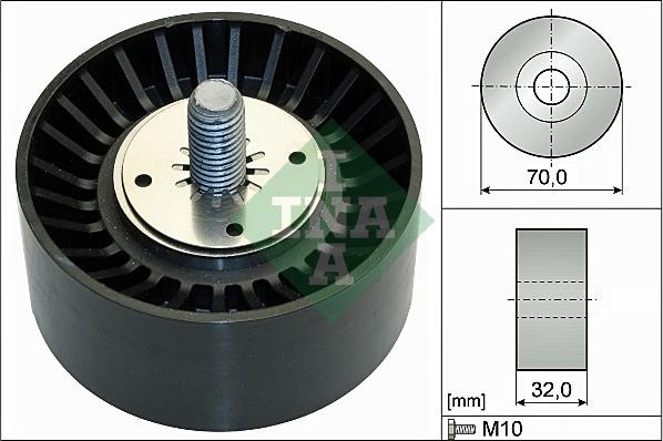 INA 532 0735 10 - Pulley, v-ribbed belt autospares.lv