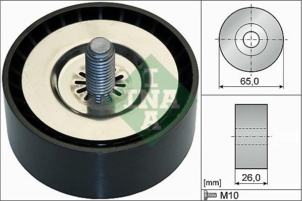 INA 532 0736 10 - Pulley, v-ribbed belt autospares.lv