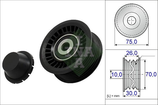 INA 532 0723 10 - Pulley, v-ribbed belt autospares.lv