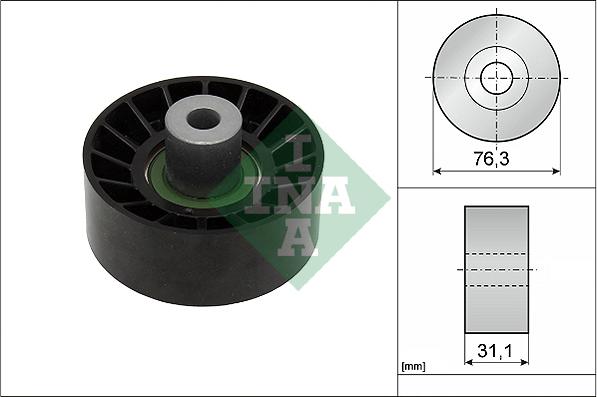 INA 532 0776 10 - Pulley, v-ribbed belt autospares.lv