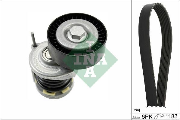 INA 529 0466 10 - V-Ribbed Belt Set autospares.lv