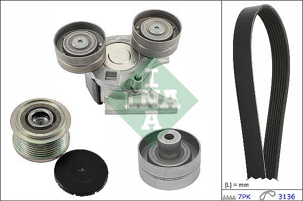 INA 529 0502 20 - V-Ribbed Belt Set autospares.lv