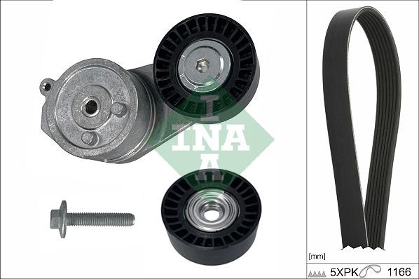 INA 529 0536 10 - V-Ribbed Belt Set autospares.lv