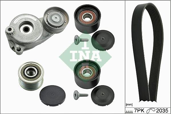 INA 529 0170 10 - V-Ribbed Belt Set autospares.lv