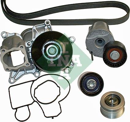 INA 529 0015 30 - Water Pump + V-Ribbed Belt Set autospares.lv