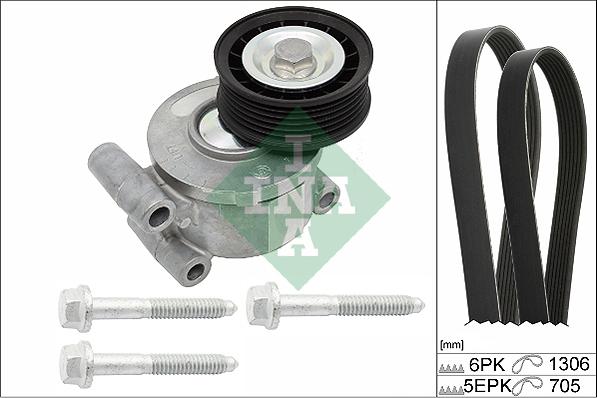 INA 529 0192 10 - V-Ribbed Belt Set autospares.lv