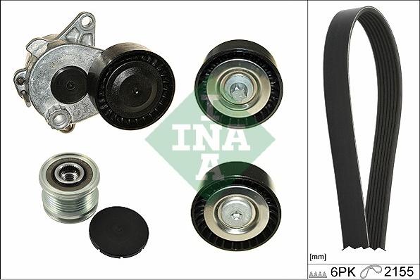 INA 529 0188 10 - V-Ribbed Belt Set autospares.lv