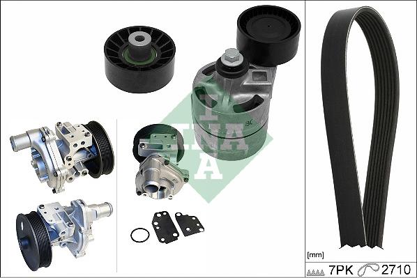 INA 529 0388 30 - Water Pump + V-Ribbed Belt Set autospares.lv