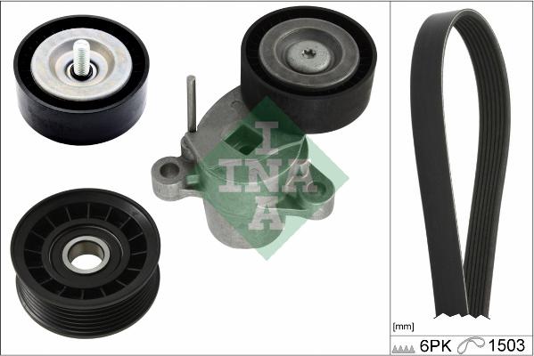 INA 529 0337 10 - V-Ribbed Belt Set autospares.lv