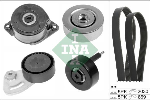 INA 529 0253 10 - V-Ribbed Belt Set autospares.lv