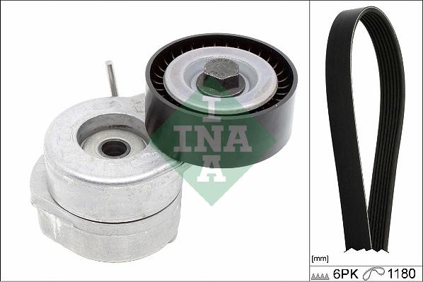 INA 529 0286 10 - V-Ribbed Belt Set autospares.lv