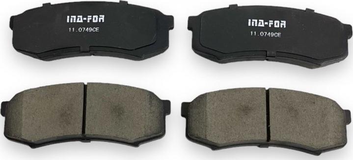 INA-FOR INF11.0749 - Brake Pad Set, disc brake autospares.lv