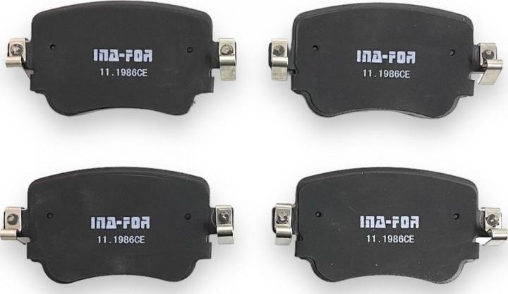 INA-FOR INF11.1986 - Brake Pad Set, disc brake autospares.lv