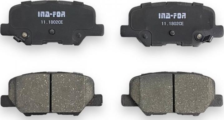 INA-FOR INF11.1802 - Brake Pad Set, disc brake autospares.lv