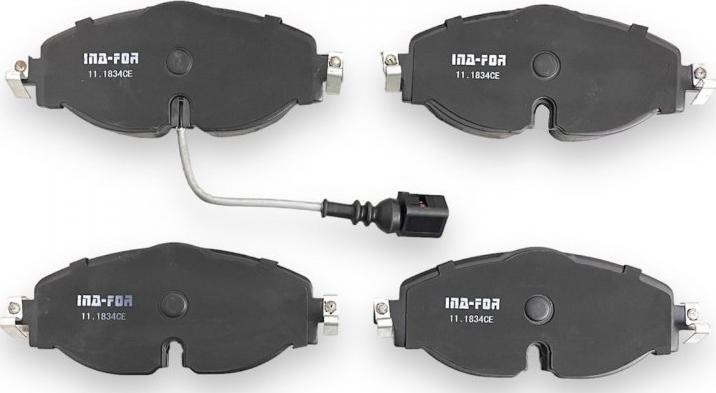 INA-FOR INF11.1834 - Brake Pad Set, disc brake autospares.lv