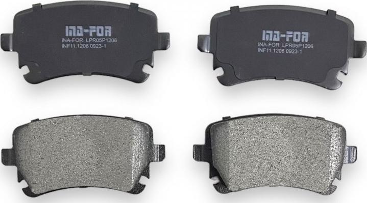 INA-FOR INF11.1206 - Brake Pad Set, disc brake autospares.lv