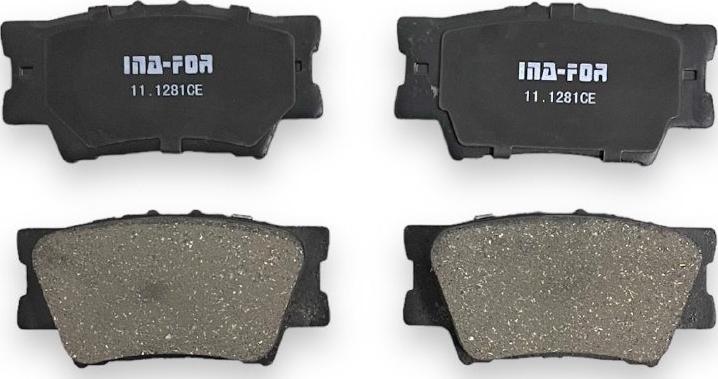 INA-FOR INF11.1281 - Brake Pad Set, disc brake autospares.lv