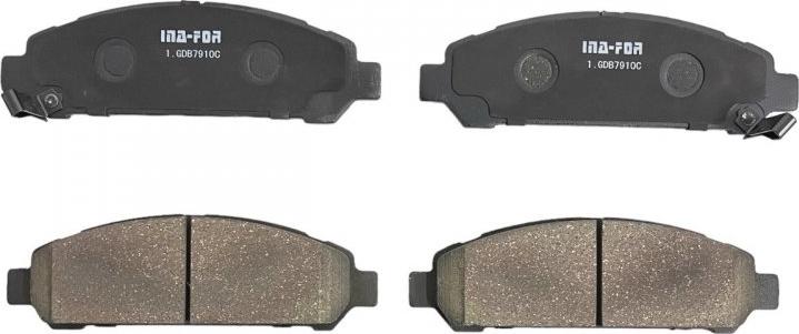 INA-FOR INF11.GDB7910 - Brake Pad Set, disc brake autospares.lv