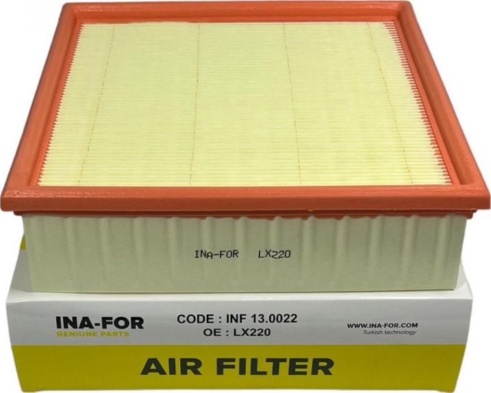 INA-FOR INF13.0022 - Air Filter, engine autospares.lv