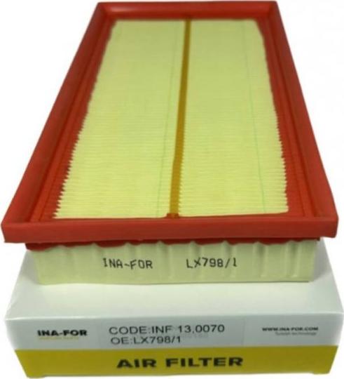 INA-FOR INF13.0070 - Air Filter, engine autospares.lv