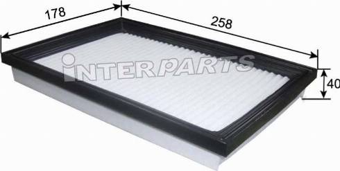 InterParts IPA-602 - Air Filter, engine autospares.lv