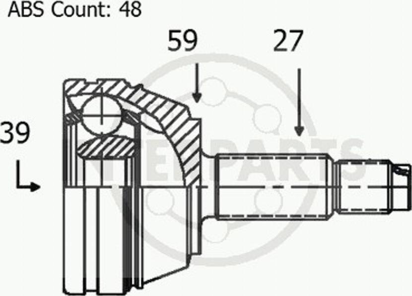 InterParts OJ-1775 - Joint Kit, drive shaft autospares.lv