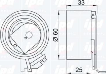 IPD 14-0949 - Tensioner Pulley, timing belt autospares.lv